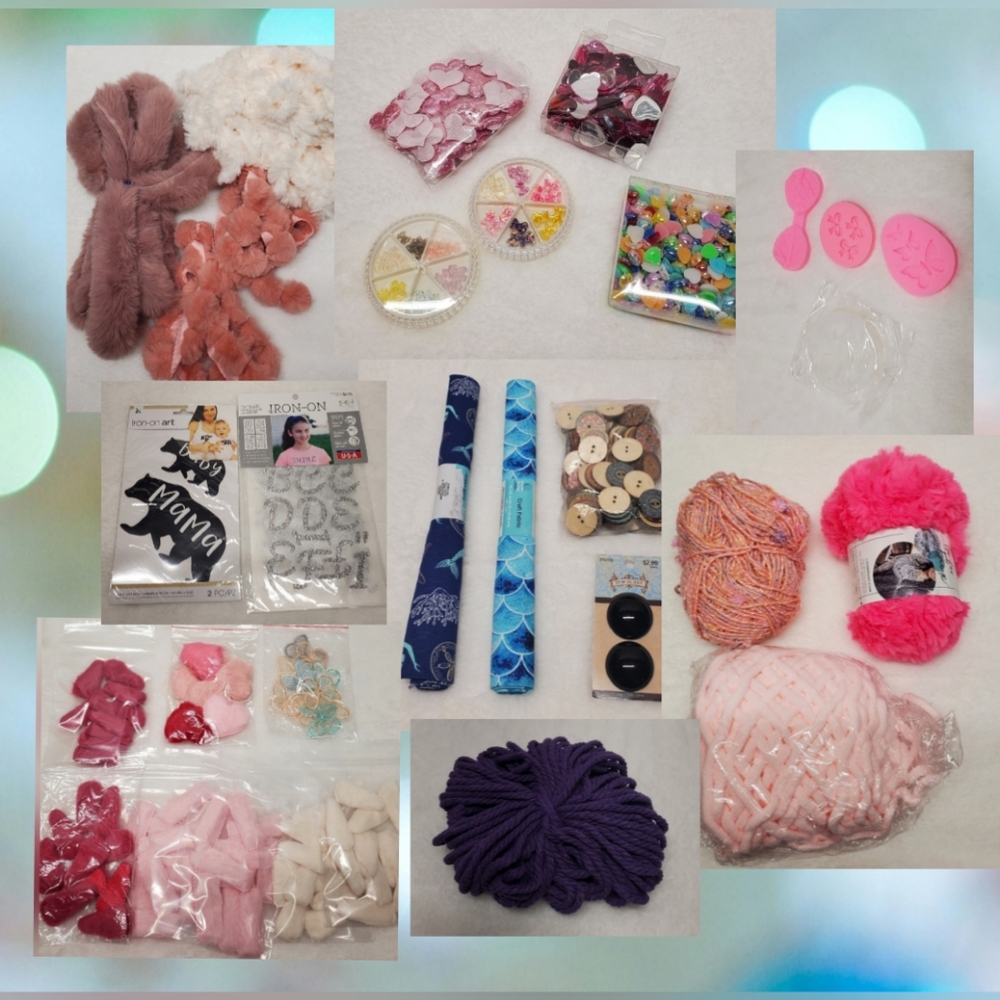 ✨️Huge Craft Supplies Bundle Lot Yarn Etc